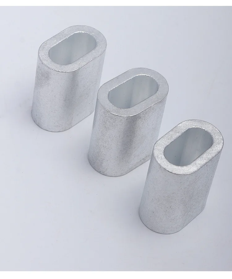 Aluminum Clasp 8 Double Pipe Line Rope Ring Wire Cable Hlm Aluminum Buckle 8-Type Double Tube Wire Rope Lasso Aluminum Sleeve