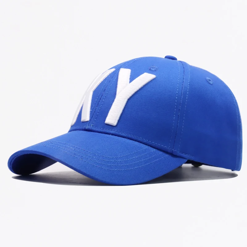 Custom 100% Cotton Unisex Hip Hop Blue One Size Fits All Baseball Caps Hat