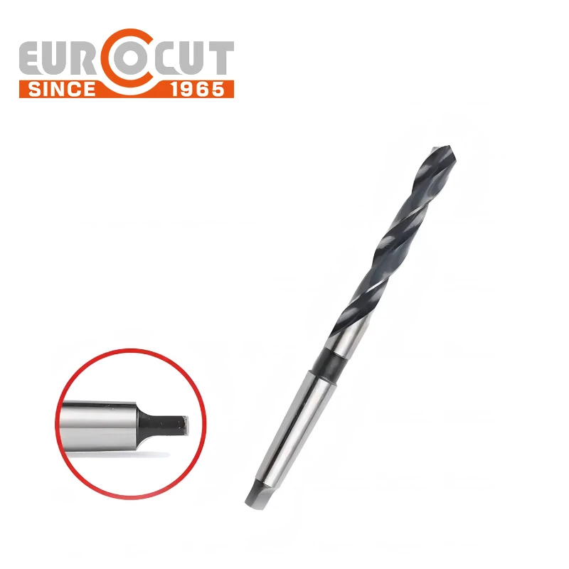 EUROCUT High Quality DIN345 HSS Taper Shank Twist Drill Bit for Drilling Holes Stainless Steel