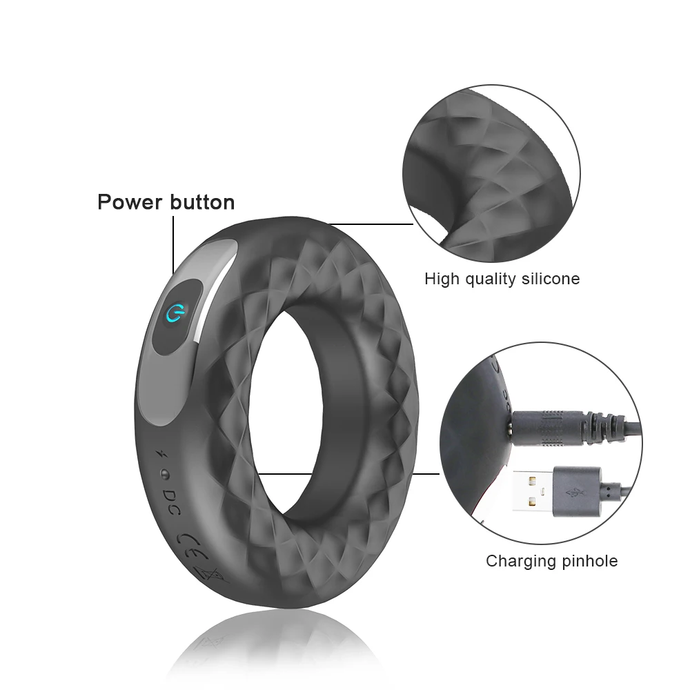 most men will choose 10 Intense Patterns vibrating cock ring sex toys for men
