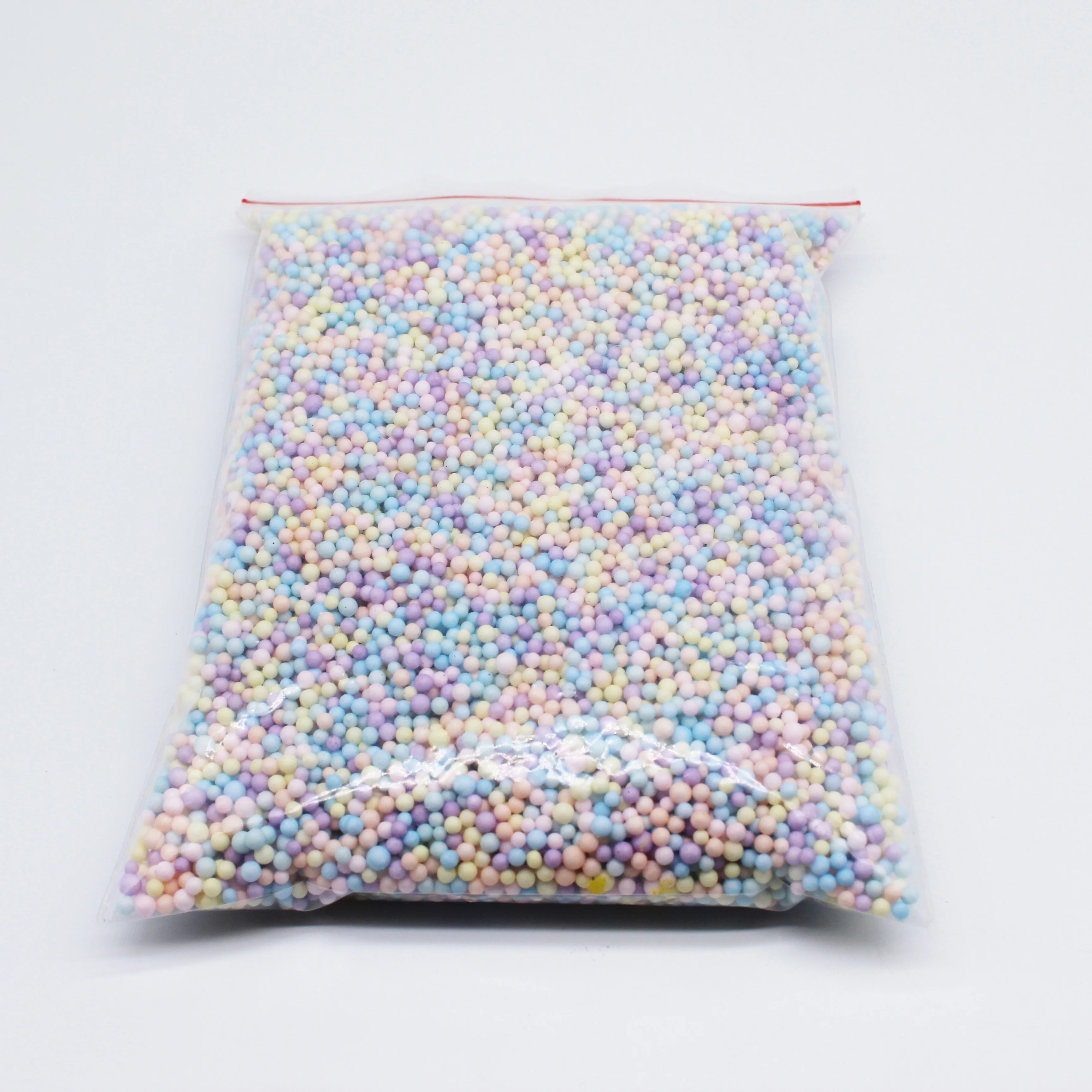 Macarons Rainbow Color Foam Beads For Slime Light Colors Not Fade Mini Seed Filler Foam Polystyrene Beads