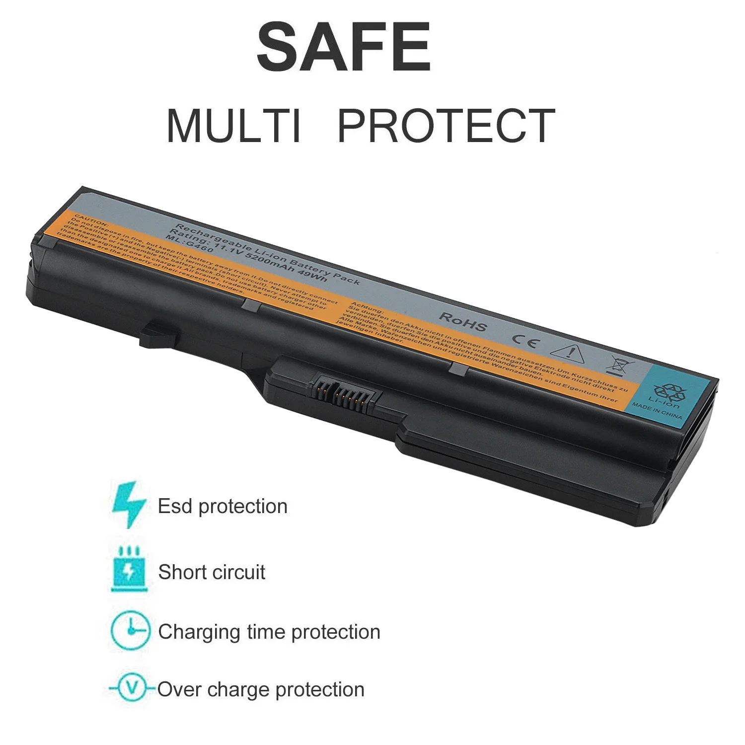 11.1V 5200 mAh Battery for Lenovo Laptop G460