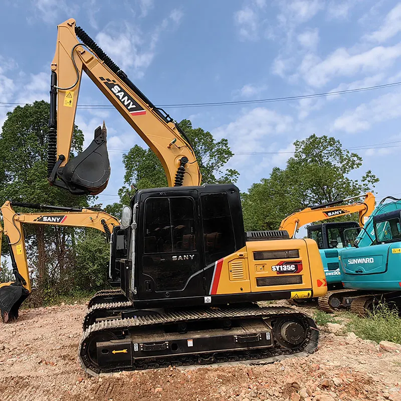 Foreign trade sales of Sany excavator sy135 235 excavator hydraulic crawler machine car condition good home direct work