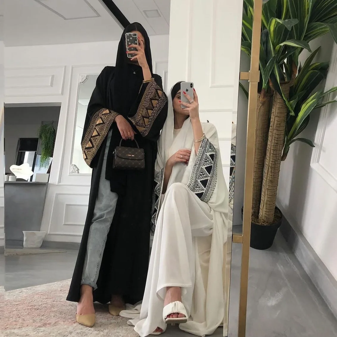 Производитель Abaya Исламская одежда Gulf Abayas Muslim Dubai черная Абая с вышивкой