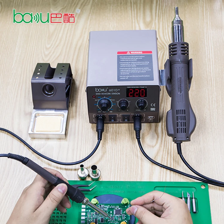 factories smd soldering iron hot air rework station blower for wholesales ba-601D+