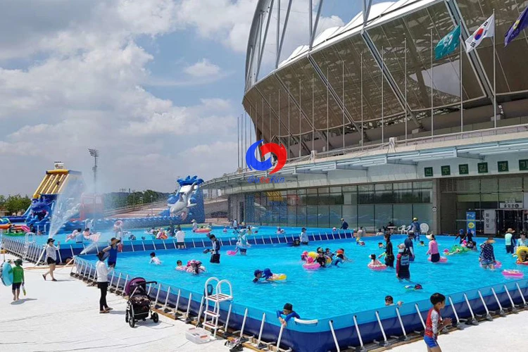 Large portable prefabricated steel metal wall 30m*15m*1.5m rectangular above ground swimming pool