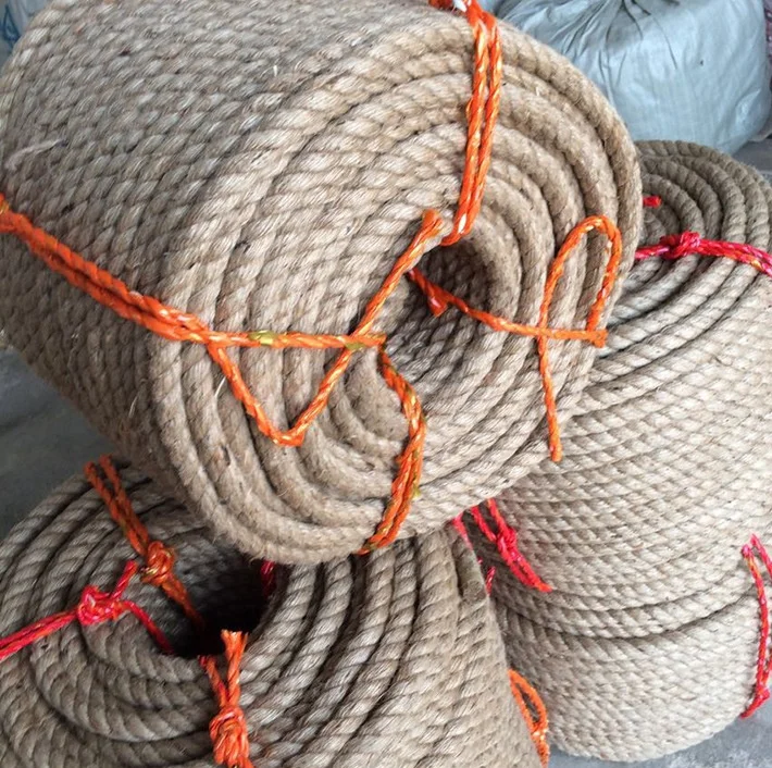 Jute Rope Factory Direct Supply Twisted Manila Rope 100% Hemp Twisted Braided Cotton Rope