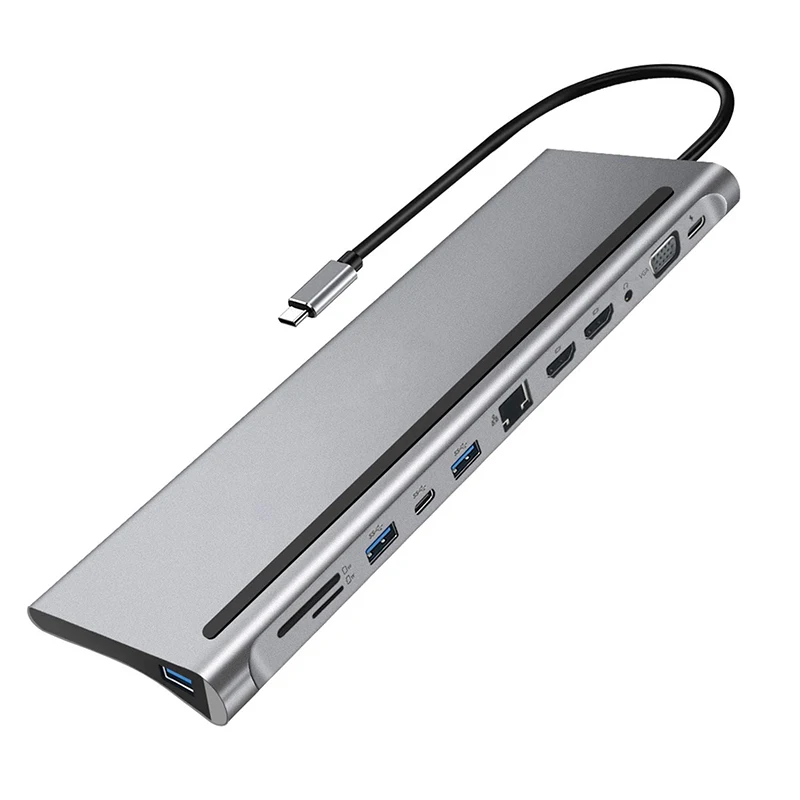 Usb-концентратор rj45 thunderbolt 3 mac, мини-концентратор для ноутбука, док-станция с питанием от usb-порта