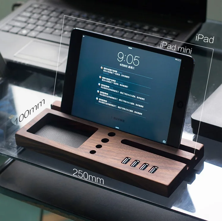 New design Office Super Wood Desktop Organizer Board Pen Cellphone Stand Organizer