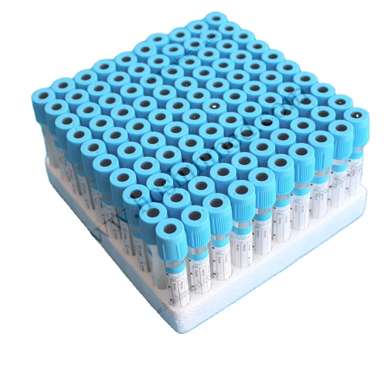 Blue top plastic/glass hot sale disposable vacuum blood collection tube