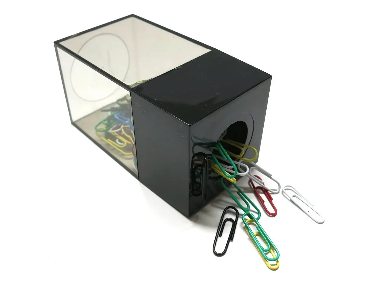 Large Capacity Square Magnetic Desk Organizer Paper Clip Dispenser and Storage Box Easy-to-Magnetize Accessory Holder