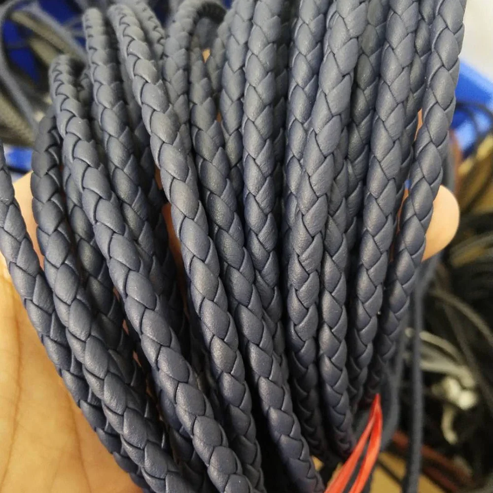 High Quantity 4mm 5mm 6mm 8mm Matt Genuine Leather Full Grain Leather for Bracelet Making