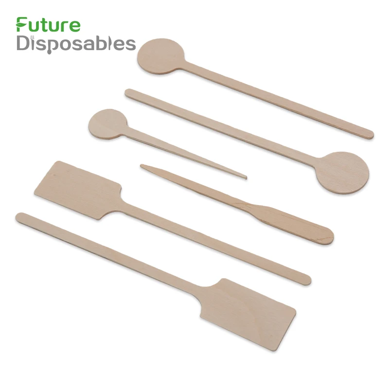 disposable solvent resist wood coffee stirrer beverage stir sticks