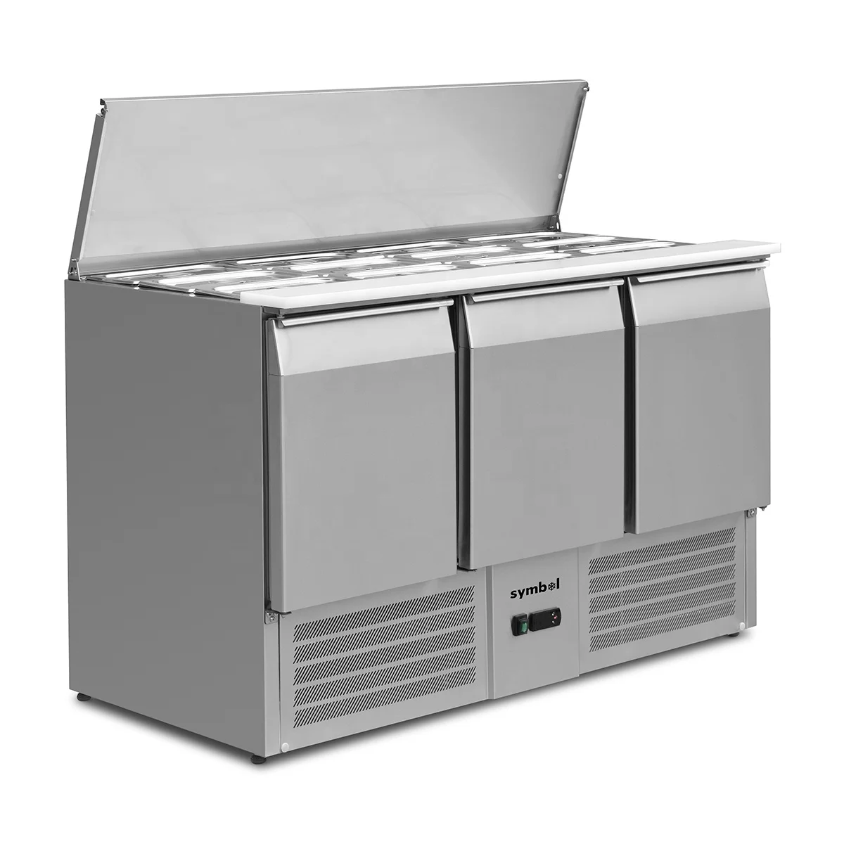 6 Feet Top Saladette Refrigeration Sandwich Prep Tables Salad Fridge Bar Equip Salad Pizza Counter Refrigerator Display