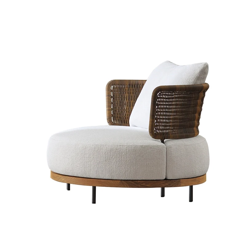 Quality assurance outdoor swimming pool balcony comfortable rattan sofa combination