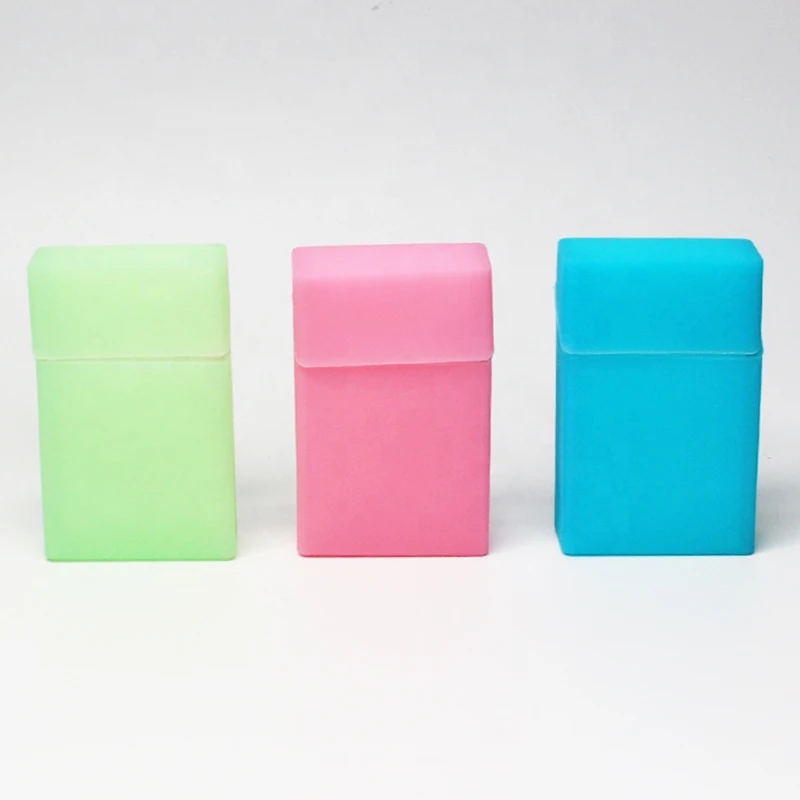 UKETA customized portable plastic case waterproof soft cigarette pack silicone cigarette box for 20pcs