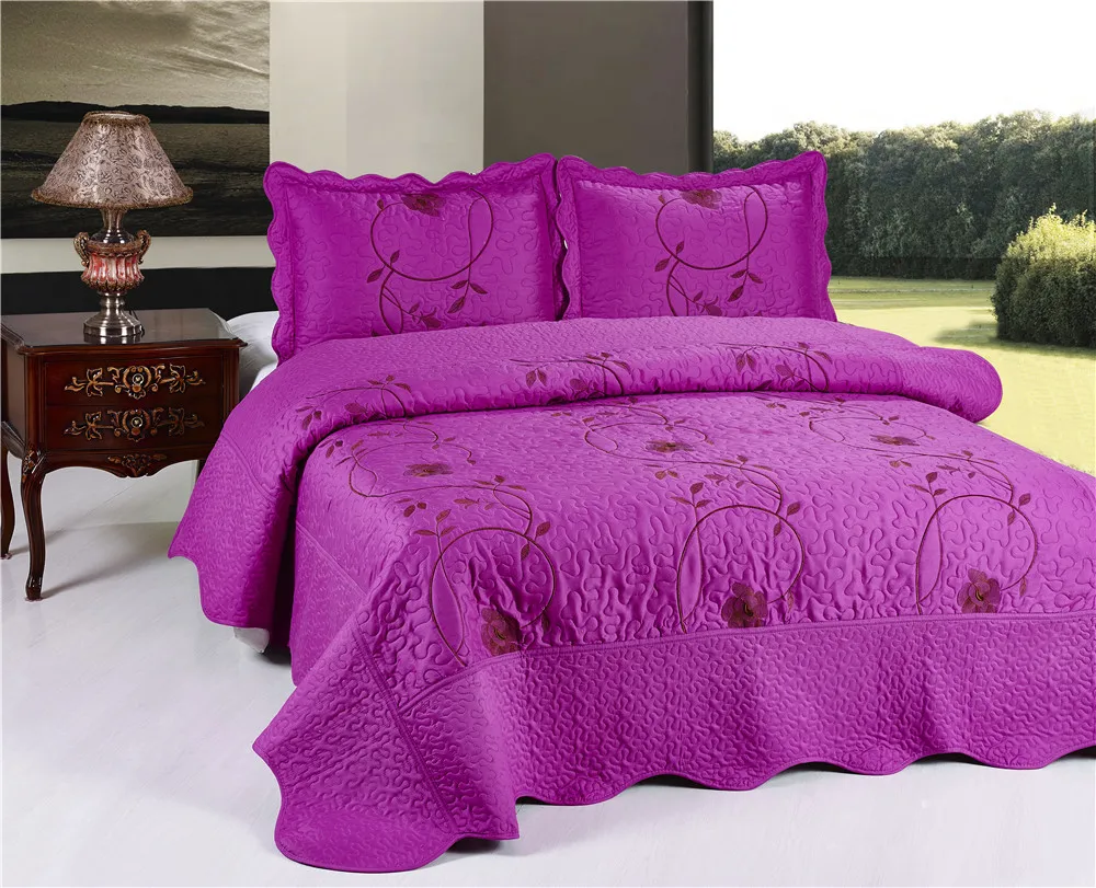 Bedspread Set Quilting Microfiber Factory Direct Bedding Quilts Made In China Coverlet for Bedroom Wholesale Quilt Set