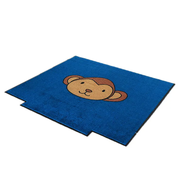 Custom  Rking Logo-carving and Modern nylon logo door mat Indoor hot sales rubber backing  door  nylon mat
