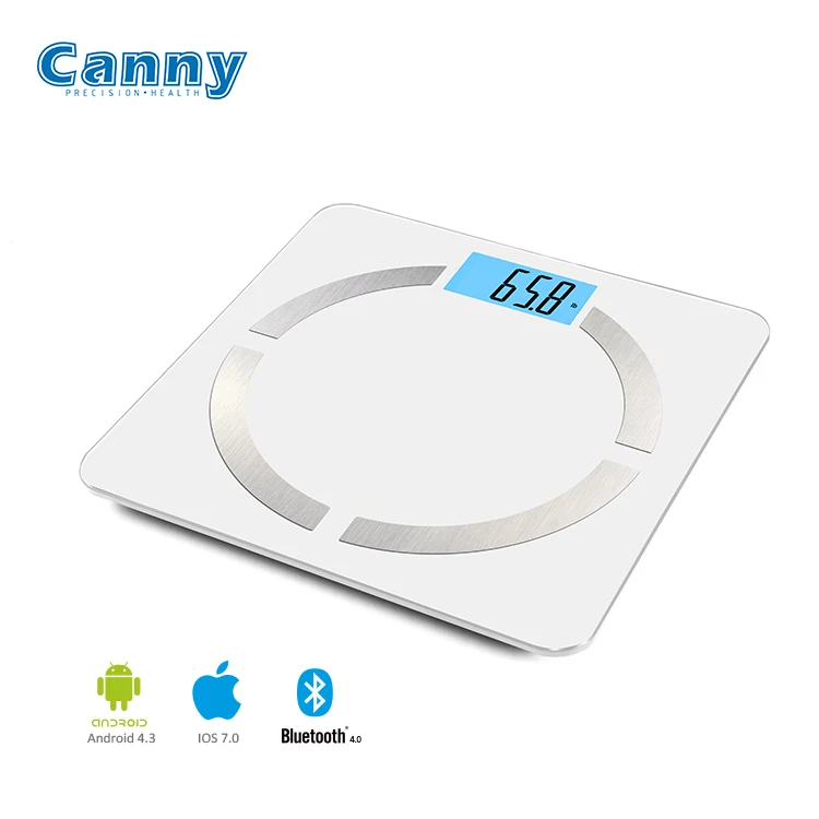 
Canny Household White Blue-tooth Smart Digital Electronic Body Fat Scale With Smart Phone App 