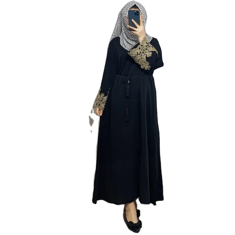Muslim Ladies Middle East Dubai Hui Embroidered Robe Fashion Long Skirt Dress