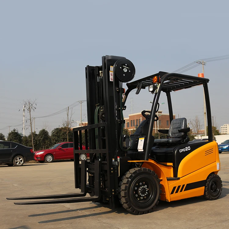 4 Wheel Battery Powered Electric Forklift 2 Ton Electric Forklift for Sale