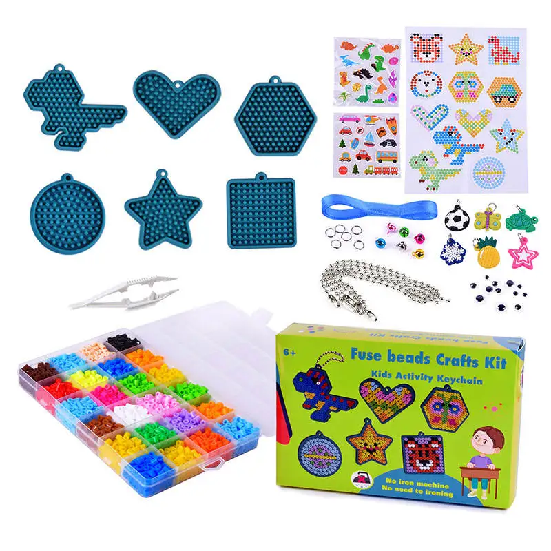 Factory Price Wholesale Fuse Beads 5mm Puzzle Game Educational Toy Hamas Perler Beads Accessories Ironing Craft Kit