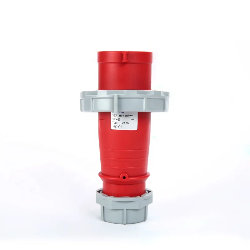 Heavy Duty IP67 Waterproof 440V 3P+E 4 Pin 32A Industrial Reefer Container Electrical Plug Socket
