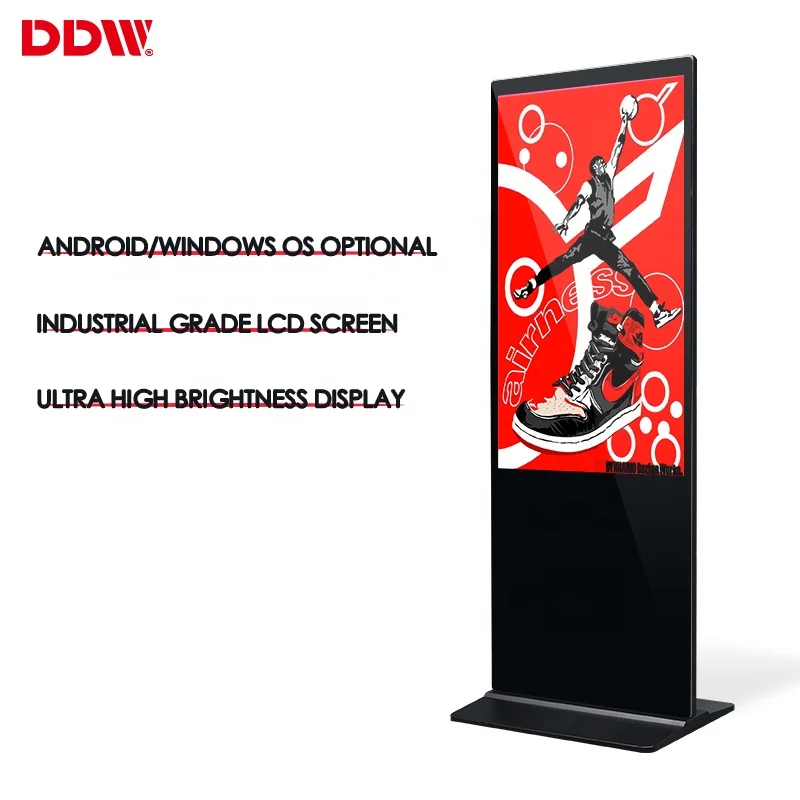 32 43 49 55 65 inch free floor stand wifi android software board smart interactive touch screen display digital signage kiosk