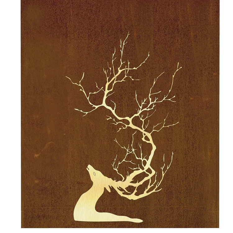 Factory Processing customized Modern Design Corten Steel metal screens room dividers