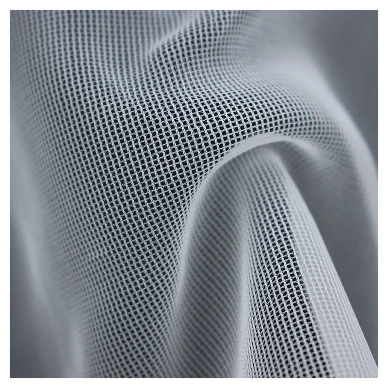Лидер продаж, износостойкая белая Иллюзия телесного цвета, 100% нейлоновая сетчатая Тюлевая ткань для штор