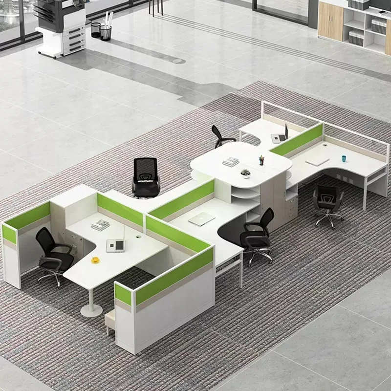 Modern Office Cubicle manager and staff sets Aluminum L Shape Cubicle Office furniture  Workstation Office Partition Desk