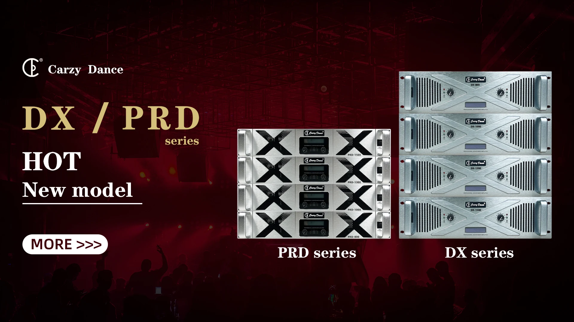 PRD Series 4 Ohm 1200w*2ch professional speaker digital power amplifier