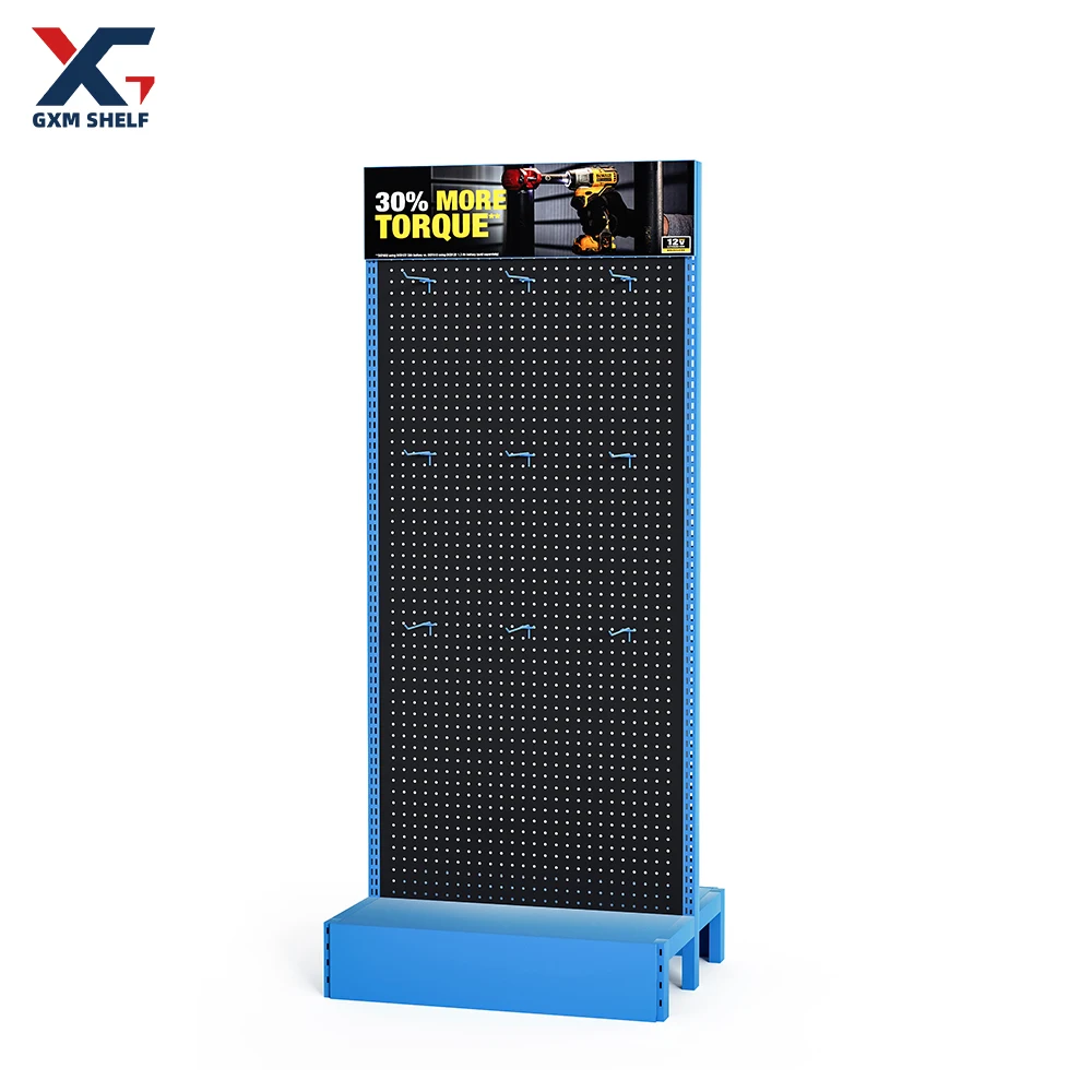 Customized Metal Display Racks with Holes Metal Backboard Electric Display Tool Racks Adjustable Tool Display Racks