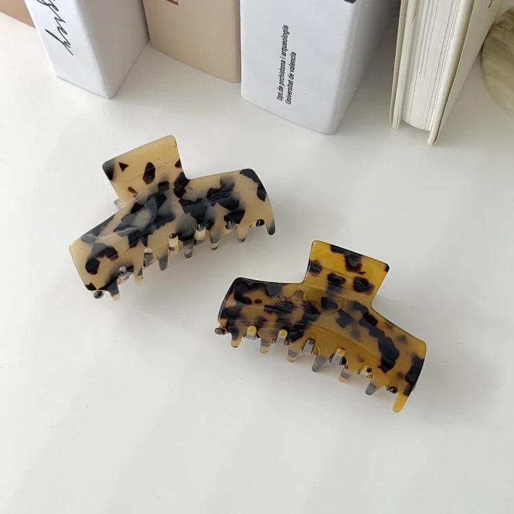 New Korean Style Acetate Hair Claw Clips for thick Hair Flower Large Claw Clip square Big Hair Clamp For Women