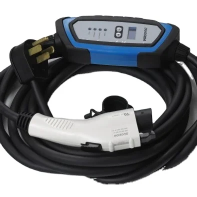 Duosda 32amp type 1 portable charger with CE Blue Plug