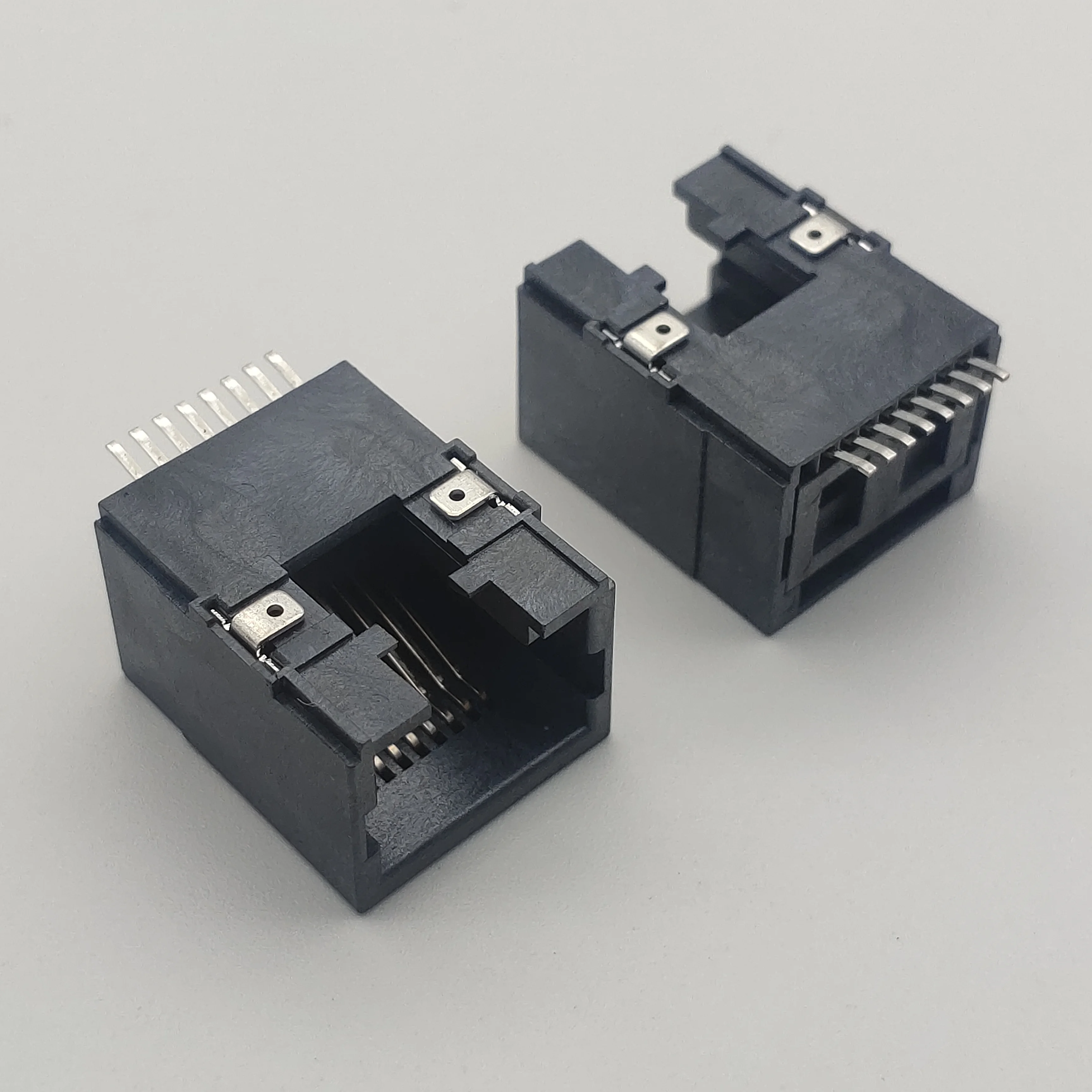 Размер под заказ, RJ45 18,1 SMT, пластмассовый с SMT паяльным штифтом, Соединитель с круглыми ножками желтого цвета