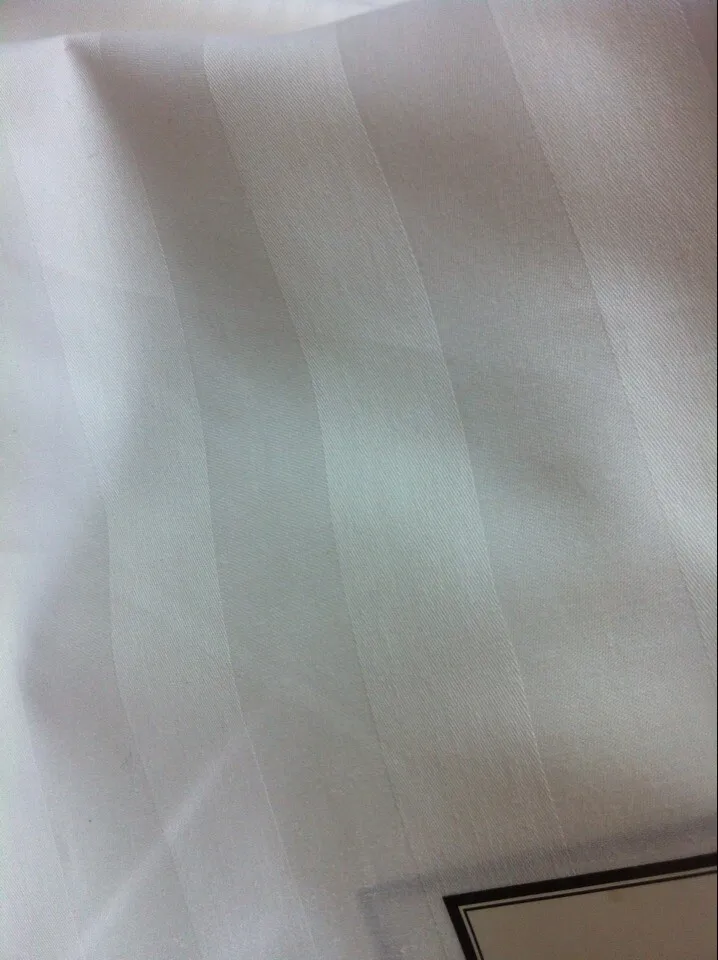 Queen size 3cm stripe 300TC hotel bed linen 100% cotton hotel Duvet cover  and Pillow case Set