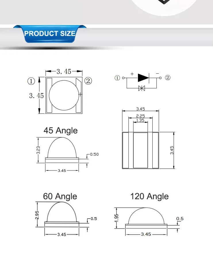 led chip 3w 1w led price 440nm 450nm 460nm blue color smd 3535 led diode price chips 1w 3w