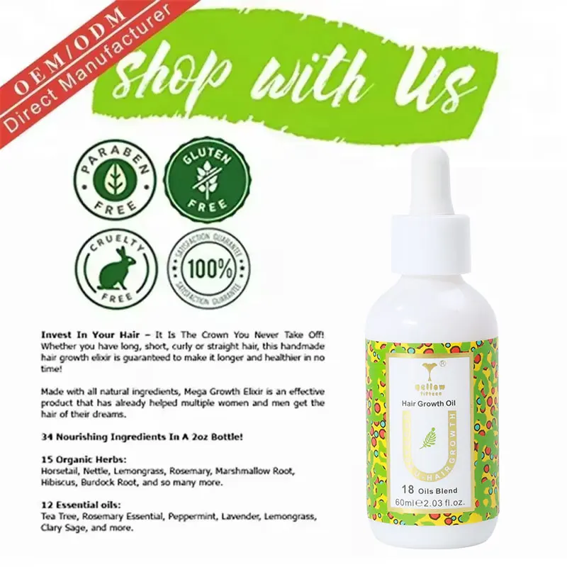 Factory Price Private Label Rosemary And Avocado Hair Growth Oil Serum Natural Fast Hair Growing Castor Oils for Hair Growth