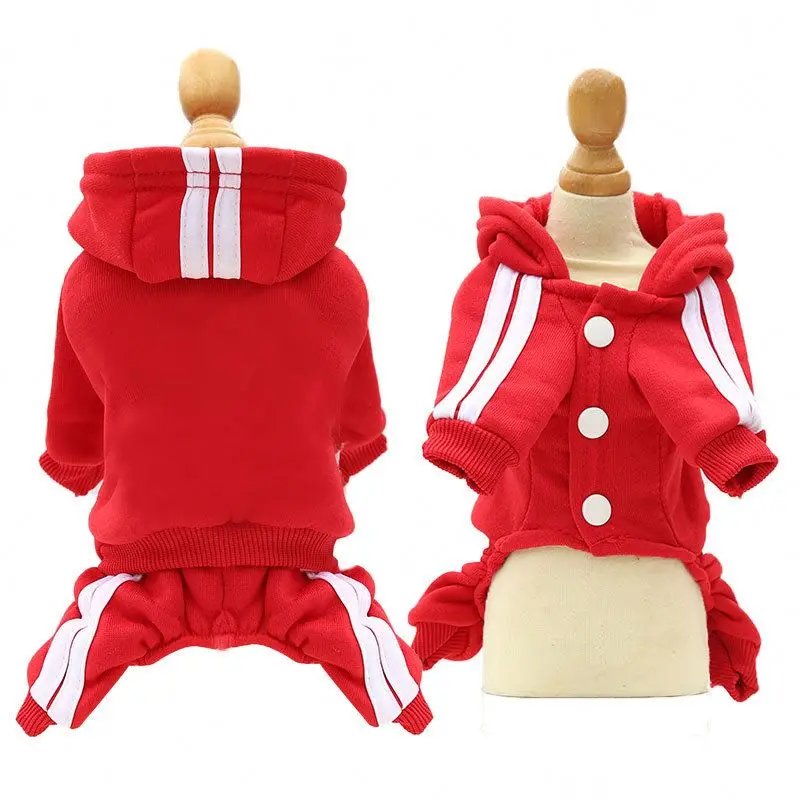 Плюшевая утолщенная двойная карманная оптовая продажа хлопковая одежда для собак на заказ adidog