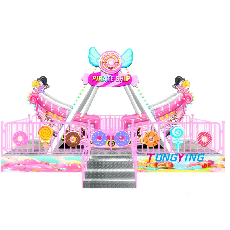 Playground Boating Boats Mini Amusement Park Cars CE Certificate 3D Embroidery 1 Set Fairground Wooden Ride Outdoor Kids CN;HEN