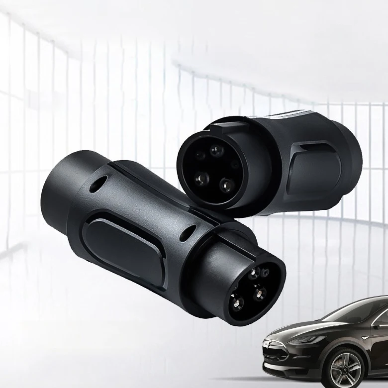 Professional Factory 32A Single Phase Connector Type 2 To Type 1 Ev Charging Adaptor