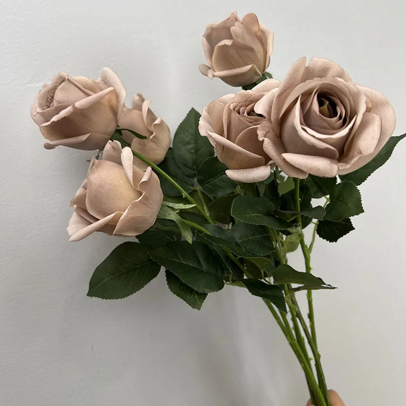 M256 Wholesale Wedding Artificial Rose Real Touch Silk Roses Moisturizer Artificial Real Touch Roses