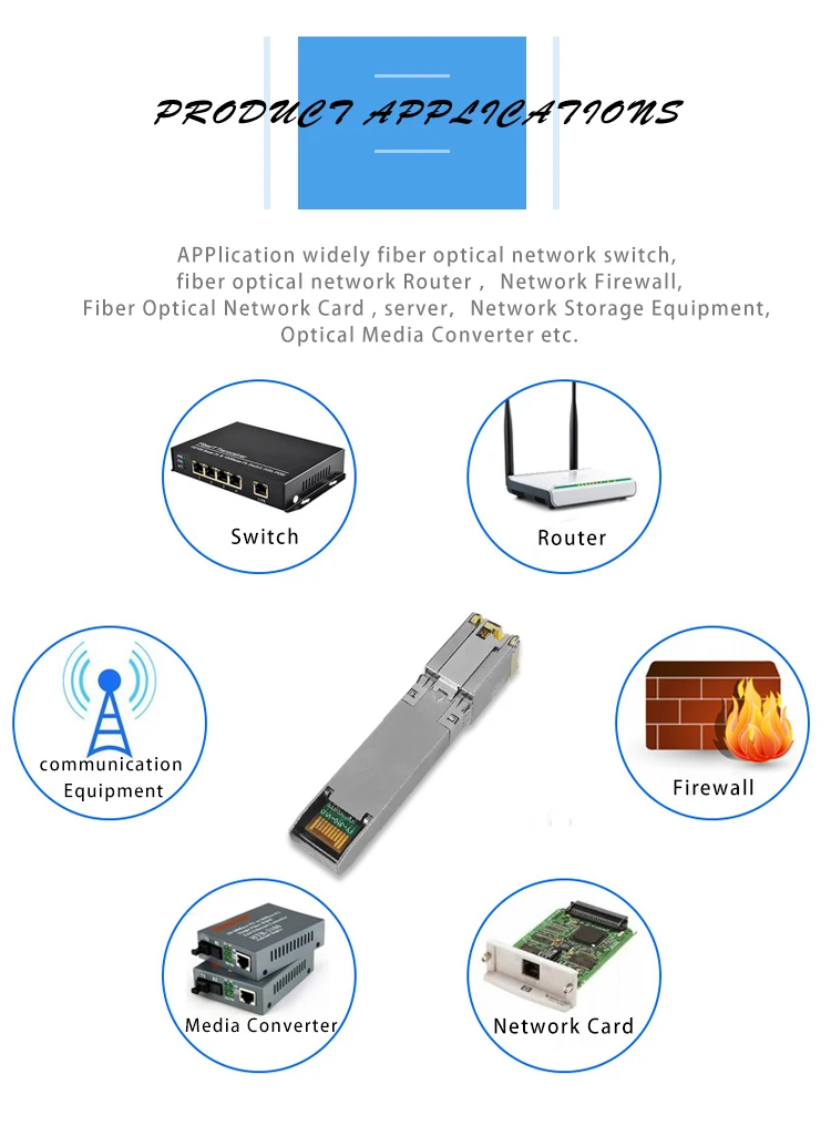 Wholesale 10Gb/s 30M SFP+ Transceiver RJ45 Optic Modules Compatible with CISCO Huawei modulos transceptoresFiber Optic Equipment