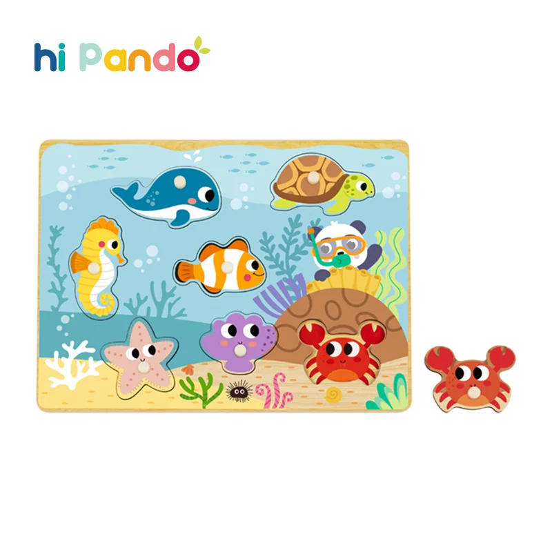 Wooden 3d Puzzle Alphabet Number Matching Plant Montessori Early Educational Toys Block Puzzle