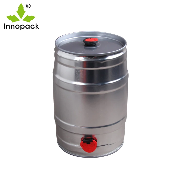 Factory hot sale direct sale 5L mini round stainless steel metal wine barrel with tap