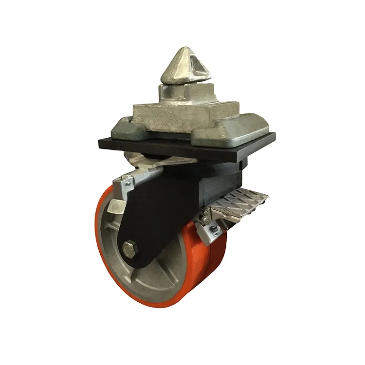 Italy caster wheel manufacturer premium quality industrial Swivel caster wheel for push trolley With Breaks