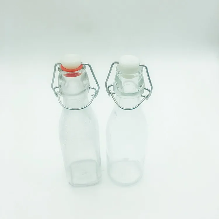 Clear swing top glass bottles 250ml for beer, water, kombucha tea