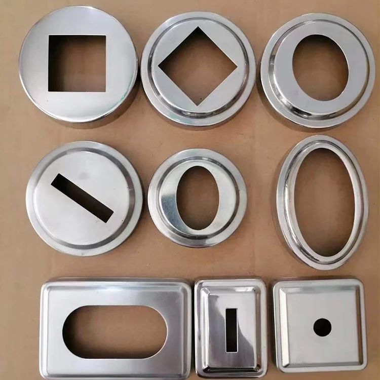 Good quality square shape 316 304 handrail cover stainless steel post cover plate stainless steel base cover