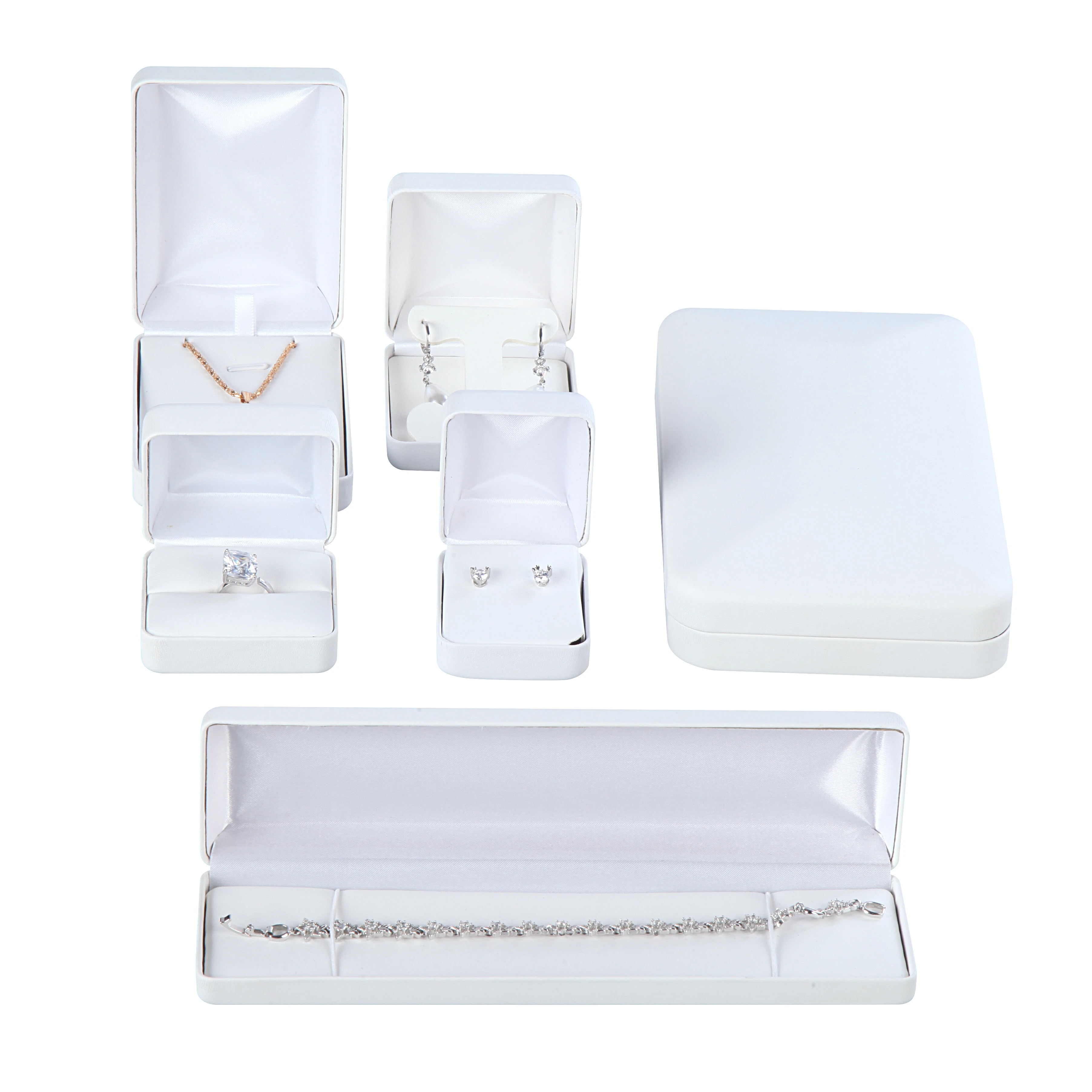 wholesale Custom logo iron case leather jewelry box diamond box